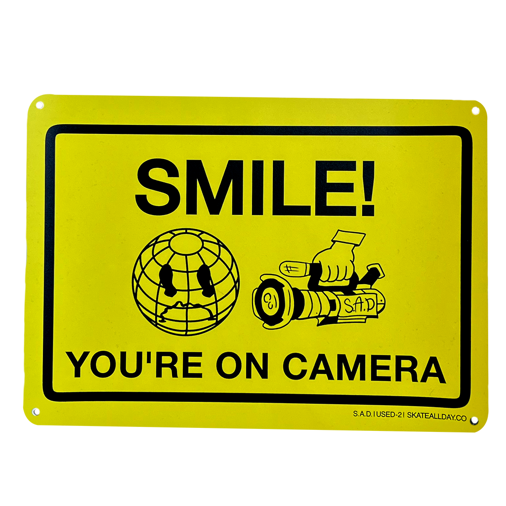 Smile! Aluminum Sign