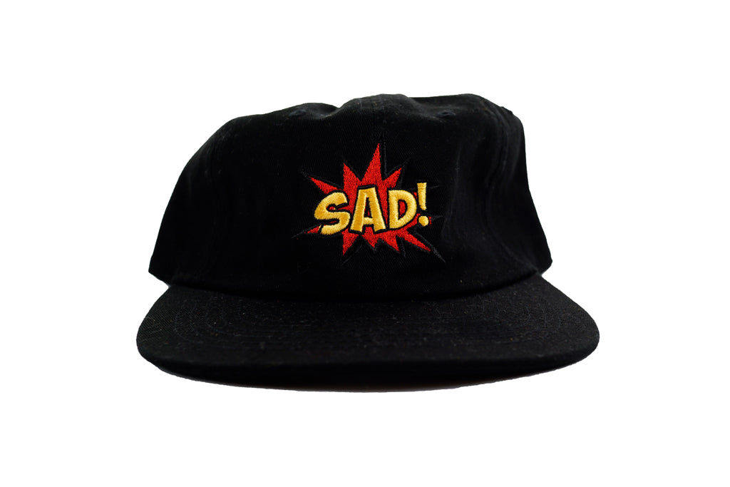 Skateboard black hat SAD comic design